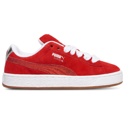 Girls' Grade School - PUMA Suede XL Holiday Glitz - For All Time Red/Puma White/Puma Silver