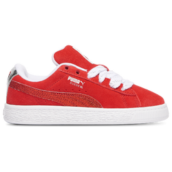 Girls' Preschool - PUMA Suede XL Holiday Glitz - For All Time Red/Puma Silver/Puma White