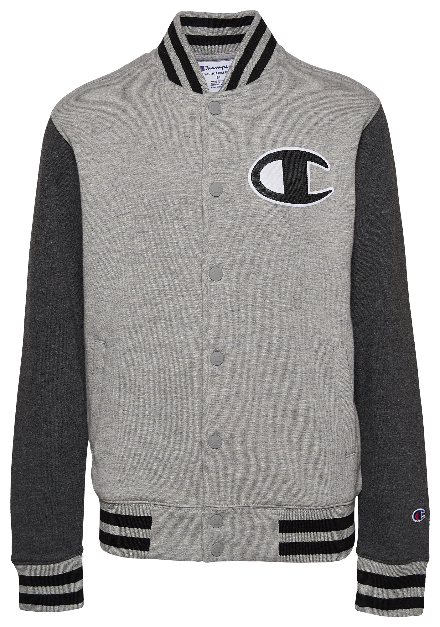 black champion varsity jacket