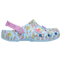 Women's - Crocs Classic Rainbow Lisa Frank Clogs  - Blue/Pink