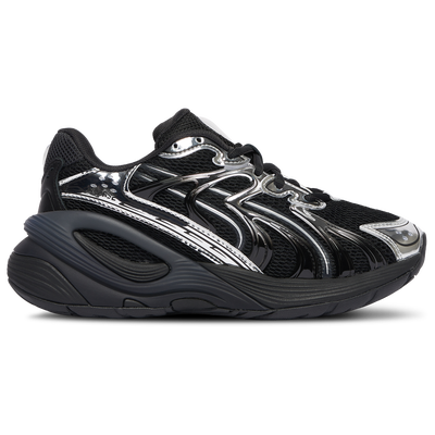 Grade School PUMA Inverse Chrome JR - BLACK/FLAT DARK GREY/SILVER