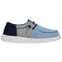 Boys' Grade School - HEYDUDE Wally Youth Tri Varsity - Light Blue/Navy/Grey