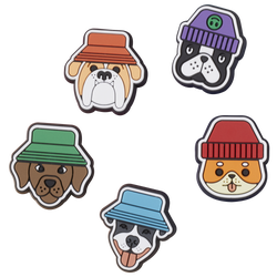 Adult - Crocs Jibbitz Dogs In Hats (5-Pack) - Multi