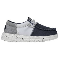 Boys' Toddler - HEYDUDE Wally Tri Varsity - White/Navy/Grey