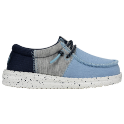 Boys' Toddler - HEYDUDE Wally Tri Varsity - Light Blue/Grey/Navy