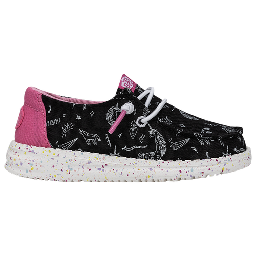

HEYDUDE Girls HEYDUDE Wendy Unicorn Notebook - Girls' Toddler Running Shoes Black/White/Pink Size 8.0