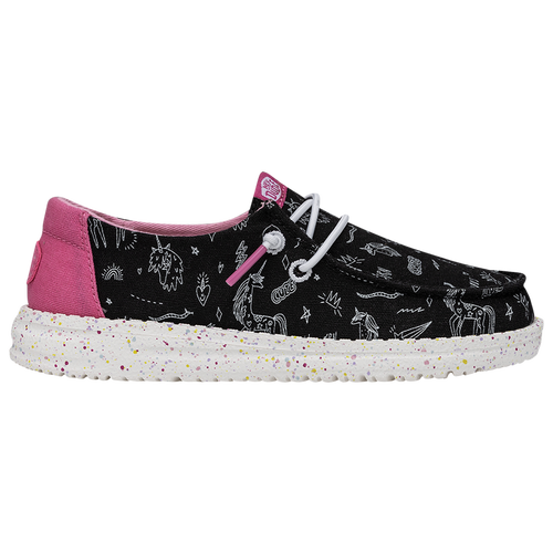 

HEYDUDE Girls HEYDUDE Wendy Unicorn - Girls' Preschool Running Shoes Black/Pink Size 12.0