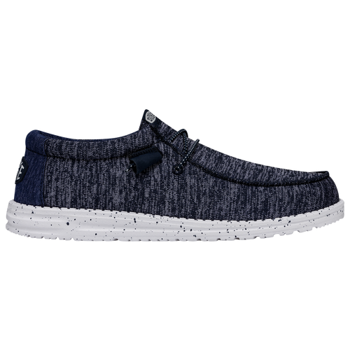 

HEYDUDE Mens HEYDUDE Wally Sport Knit - Mens Running Shoes White/Blue Size 11.0