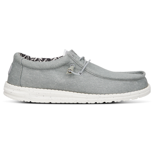 

HEYDUDE Mens HEYDUDE Wally Canvas - Mens Running Shoes Light Grey Size 8.0