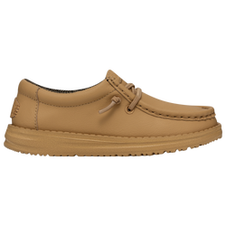 Boys' Grade School - HEYDUDE Wally Leather - Beige/Beige