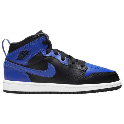 Jordan Air  1 Mid Big Kids' Shoe In Black/hyper Royal/white