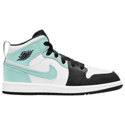 Boys' Preschool - Jordan AJ 1 Mid - White/Tropical Twist