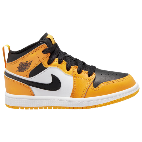 

Jordan Boys Jordan AJ 1 Mid - Boys' Preschool Basketball Shoes Taxi/Black/White Size 11.0