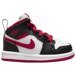 Boys' Toddler - Jordan AJ 1 Mid - Black/Very Berry/White
