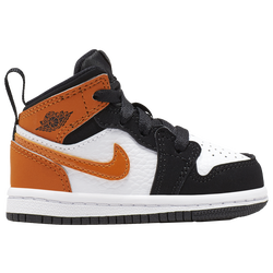 Infant & Toddler - Jordan AJ 1 Mid - Black/Starfish/White