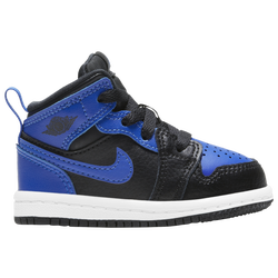 Boys' Toddler - Jordan AJ 1 Mid - Black/Hyper Royal/White