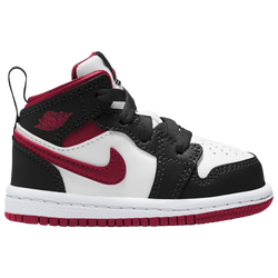 Boys' Toddler - Jordan AJ 1 Mid - White/Gym Red/Black