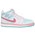 Jordan AJ 1 Mid - Pre-school White/Digital Pink/Aurora Green