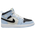 Jordan AJ 1 Mid - Girls' Preschool White/Black/Blue