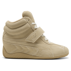 Women's - PUMA Suede Classic Wedge - Alpine Snow/Sand Dune