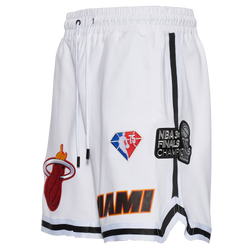 Men's - Pro Standard Heat Team Logo Pro Shorts - White/White