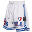 Pro Standard 76ers Team Logo Pro Shorts - Men's White/White