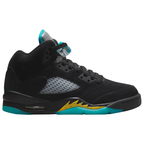 

Jordan Boys Jordan Retro 5 - Boys' Grade School Basketball Shoes Black/Taxi/Aquatone Size 3.5