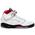 Jordan Retro 5 - Girls' Grade School True White/Fire Red/Black