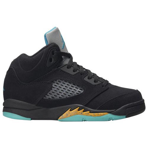

Jordan Boys Jordan Retro 5 - Boys' Preschool Basketball Shoes Black/Aquatone/Taxi Size 01.0