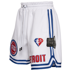 Men's - Pro Standard Pistons Team Logo Pro Shorts - White/White
