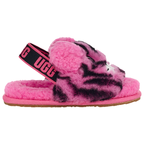 Shop Ugg Girls  Fluff Yeah Boots In Pink/black