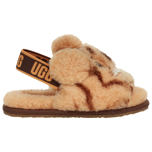 

Girls UGG UGG Fluff Yeah Boots - Girls' Toddler Shoe Brown/Black Size 10.0