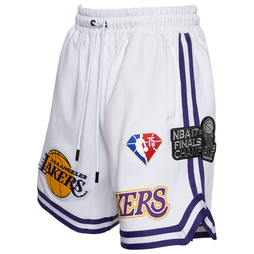 Men's Pro Standard White Los Angeles Lakers Team Shorts