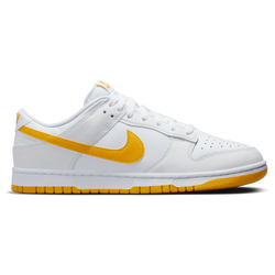 Men's - Nike Dunk Low Retro  - White/White/Yellow