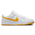 Nike Dunk Low Retro  - Men's White/White/Yellow