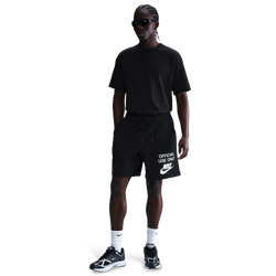 Men's - Nike Club Knit Shorts Official  - Black/Black/White