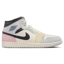 Men's - Jordan Air Jordan 1 Mid SE  - Sail/Ice Jade/Anthracite
