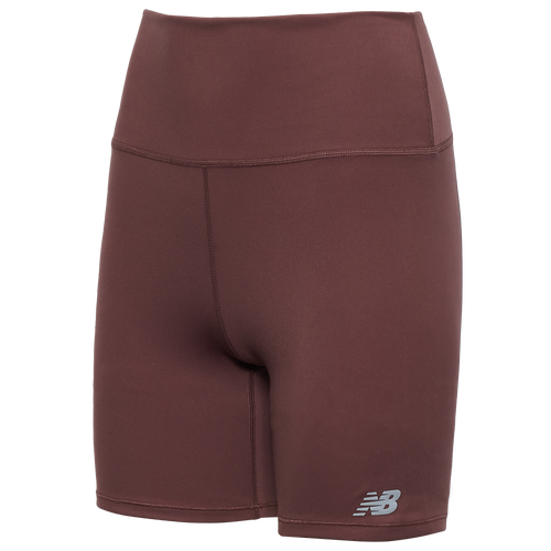 

New Balance Womens New Balance Harmony High Rise 6" Shorts - Womens Maroon/Maroon Size L