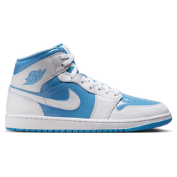 Men's - Jordan Air Jordan 1 Mid SE  - White/White/Carolina