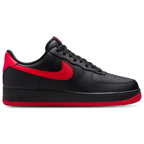 Nike Men's Air Force 1 Low '07 - Basketball Shoes Size 08.5 - Black/Red/Black