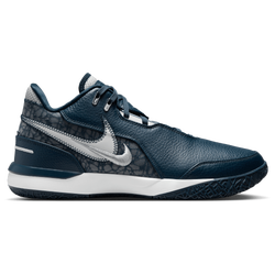 Men's - Nike Zoom LeBron NXXT Gen Amped  - Armory Navy/Flat Pewter/Metallic Silver