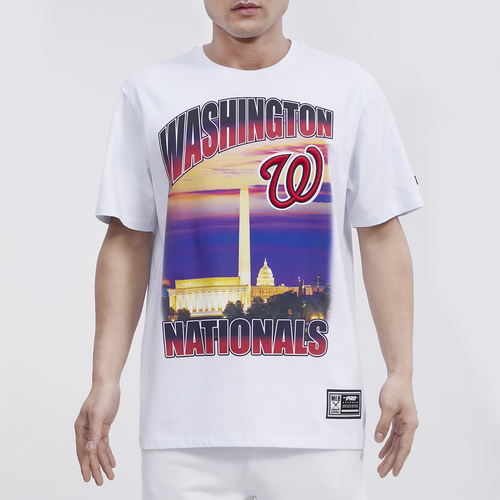 

Pro Standard Mens Pro Standard Nationals Hometown Gradient T-Shirt - Mens White/White Size XL