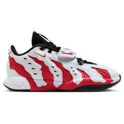 Pour hommes - Nike LeBron Prime 96 - Blanc/Rouge feu/Or métallique