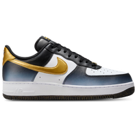 Black white and gold air force ones best sale