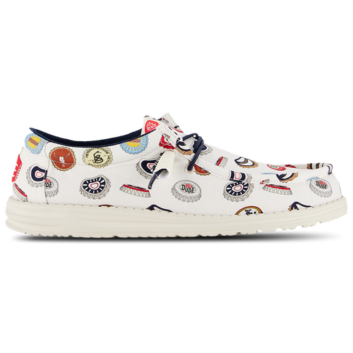 Heydude Mens  Wally Spring Break Beer Bash In White/multi