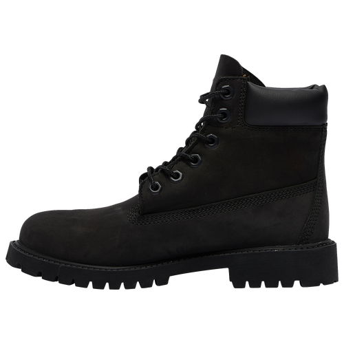 Timberland cheapest Premium 6” Waterproof Kids Boot Black Nubuck With Fur Trim