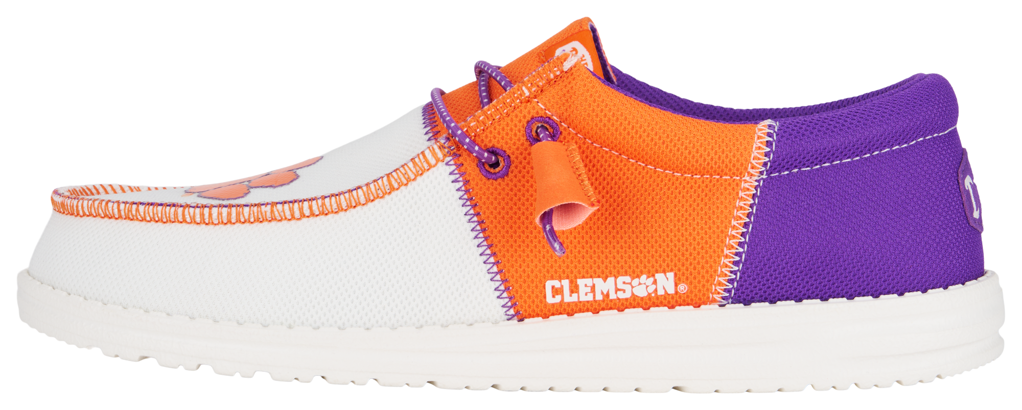 Clemson Orange Hey Dude Shoes HEYDUDE Clemson Wally Tri Slides