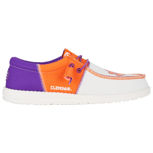 

HEYDUDE Mens Clemson Tigers HEYDUDE Clemson Wally Tri Slides - Mens Shoes Orange/Purple Size 10.0