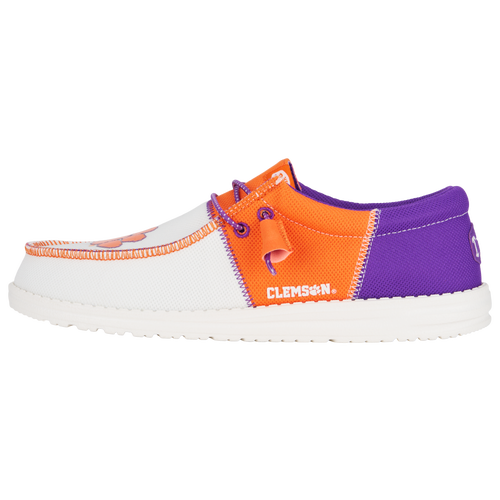 

HEYDUDE Mens Clemson Tigers HEYDUDE Clemson Wally Tri Slides - Mens Shoes Orange/Purple Size 12.0