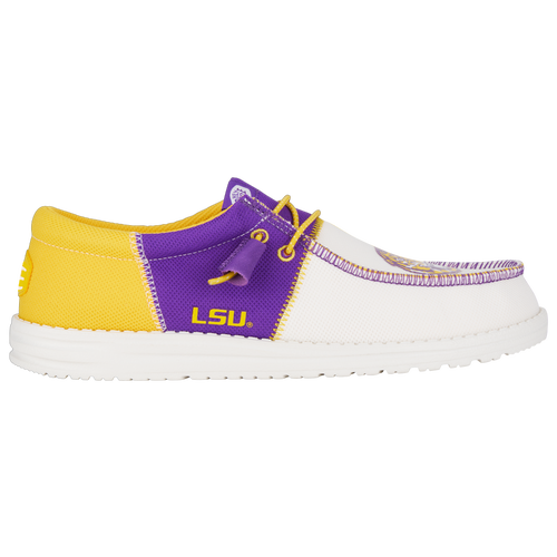 

HEYDUDE Mens LSU Tigers HEYDUDE LSU Wally Tri Slides - Mens Shoes Purple/Gold Size 10.0